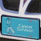 Cancer Survivor - Ovarian Cancer Awareness Personalized License Plate